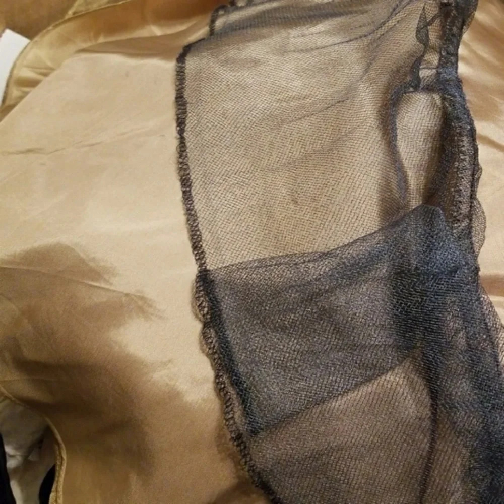 Vintage  70's  Golden & velvet halter‎ dress - Picture 6 of 9